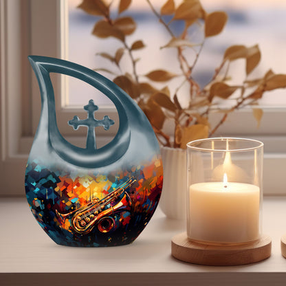 Abstract Jazz Trumpet Urn, 