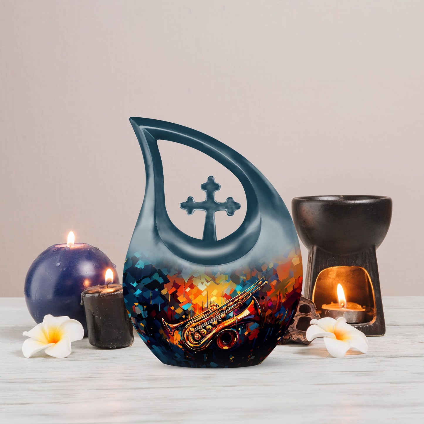 Abstract Jazz Trumpet Urn, 