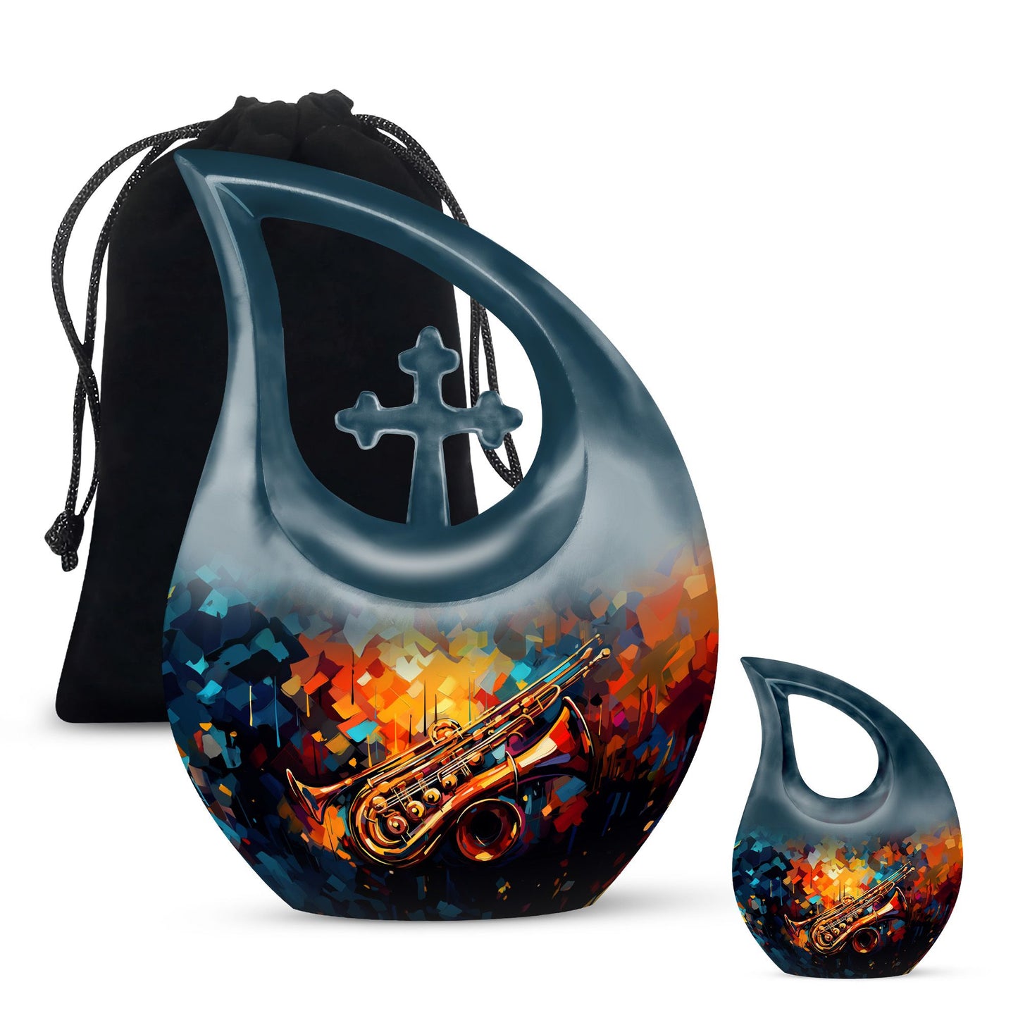 Abstract Jazz Trumpet Urn, 