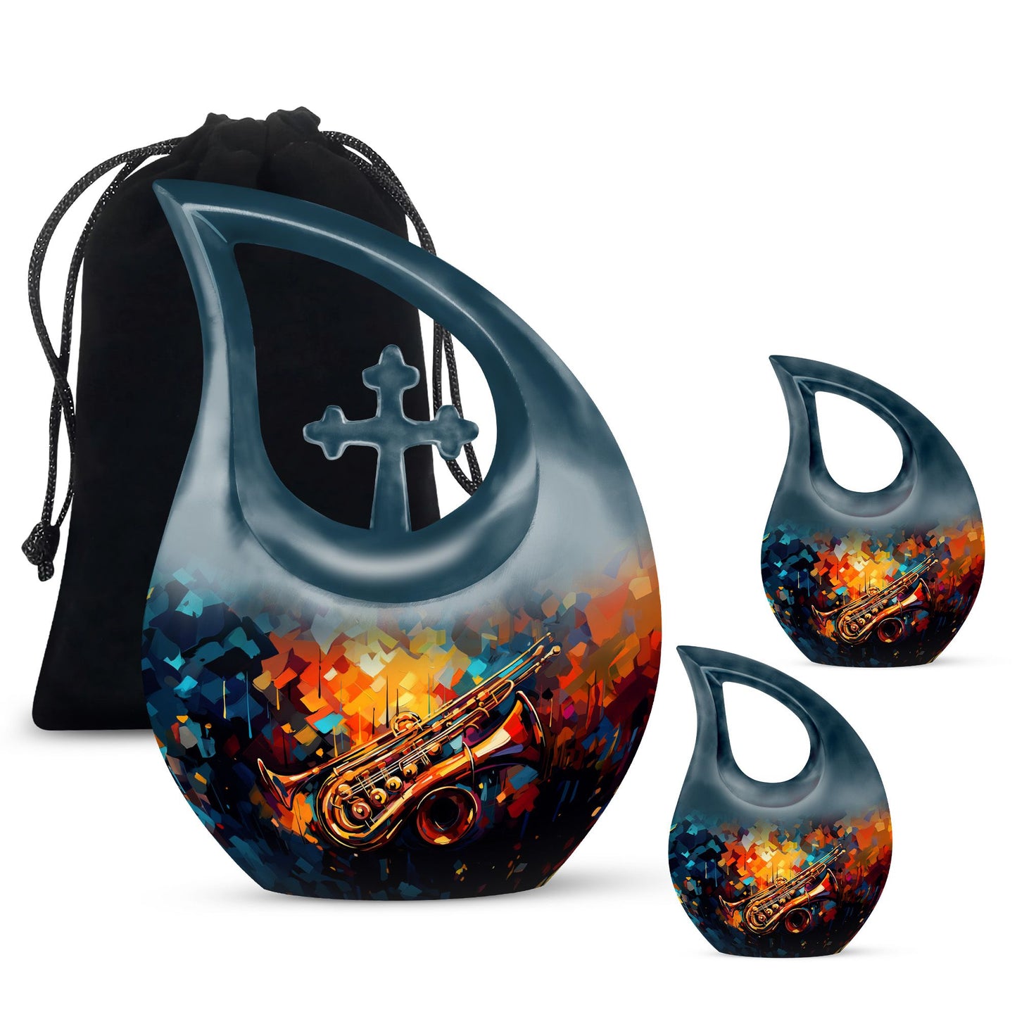 Abstract Jazz Trumpet Urn, 