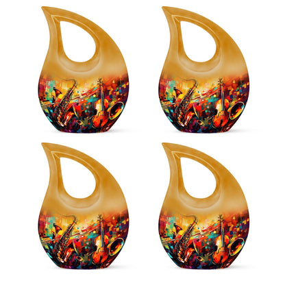 10 Inch Saxophone and Violin Double Urn