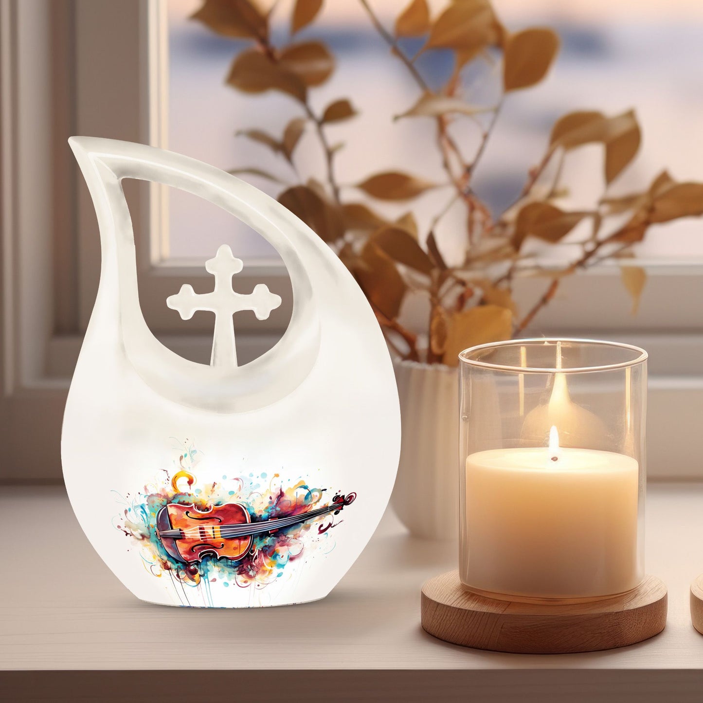 10-inch Floral Symphony Urn,