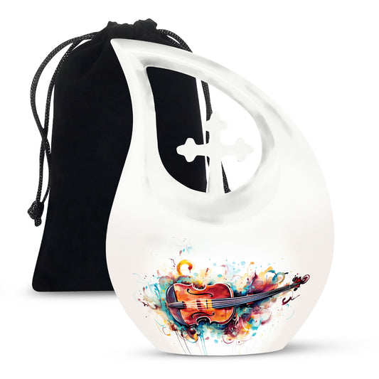 Watercolor Violin Sonata-design urn