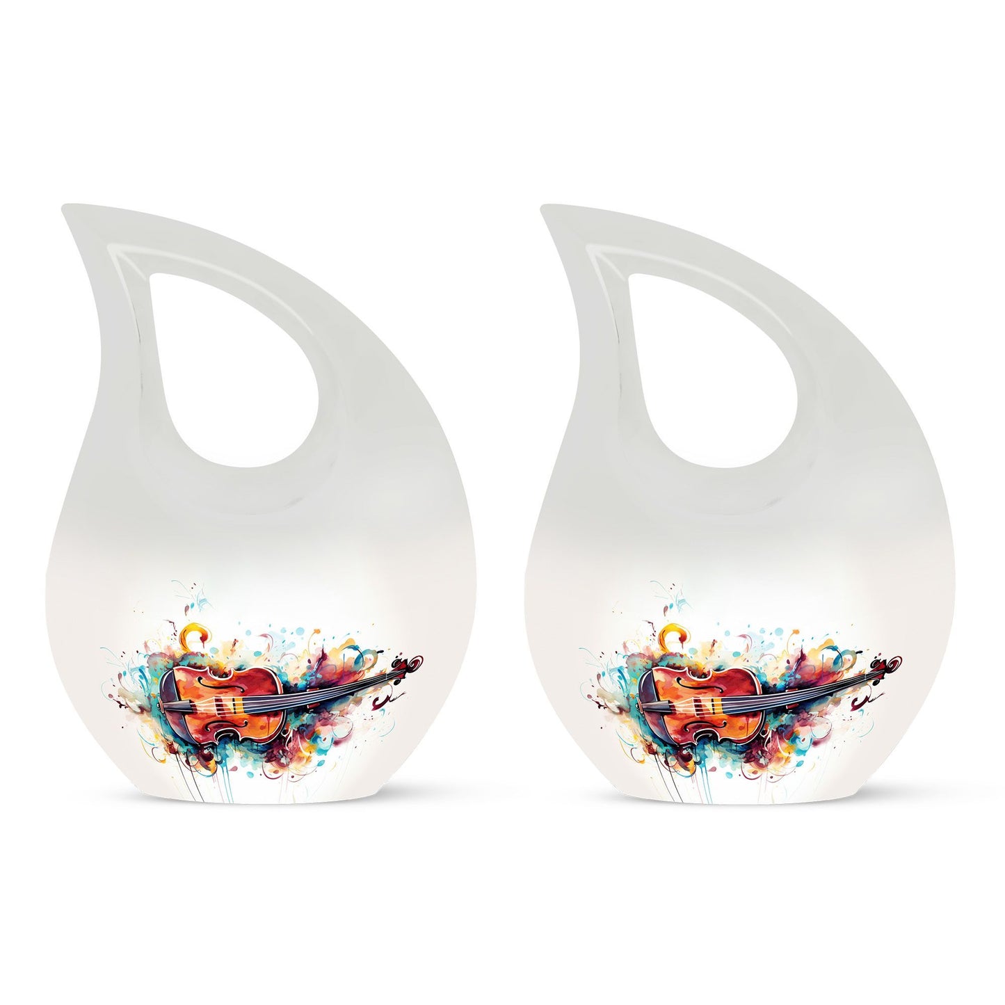 Watercolor Violin Sonata-design urn