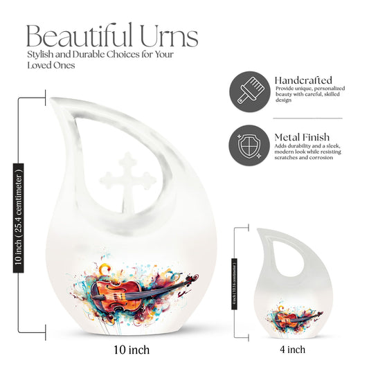 Watercolor Violin Sonata-design urn