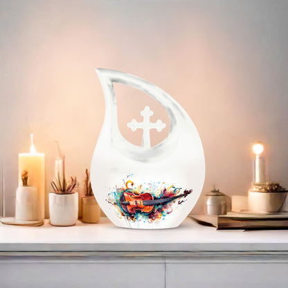 Watercolor Violin Sonata-design urn