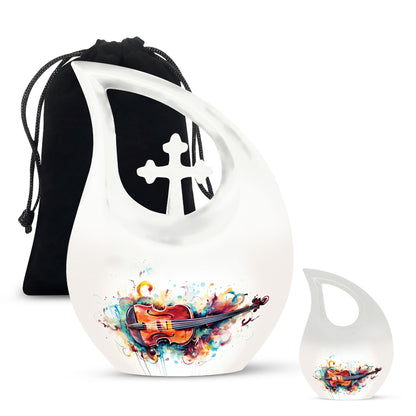 Watercolor Violin Sonata-design urn