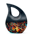 10-inch Swirling Guitar Abstract Urn