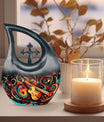 10-inch Swirling Guitar Abstract Urn
