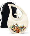Cross Drop Abstract Violin Composition Urn 