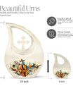 Cross Drop Abstract Violin Composition Urn 