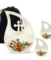 Cross Drop Abstract Violin Composition Urn 