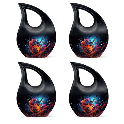 Vibrant Guitar Eruption Urn 