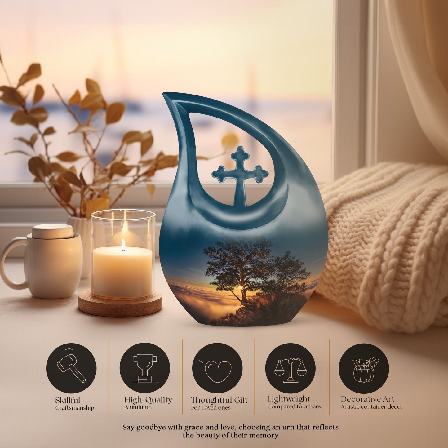 10-inch sunset urn 