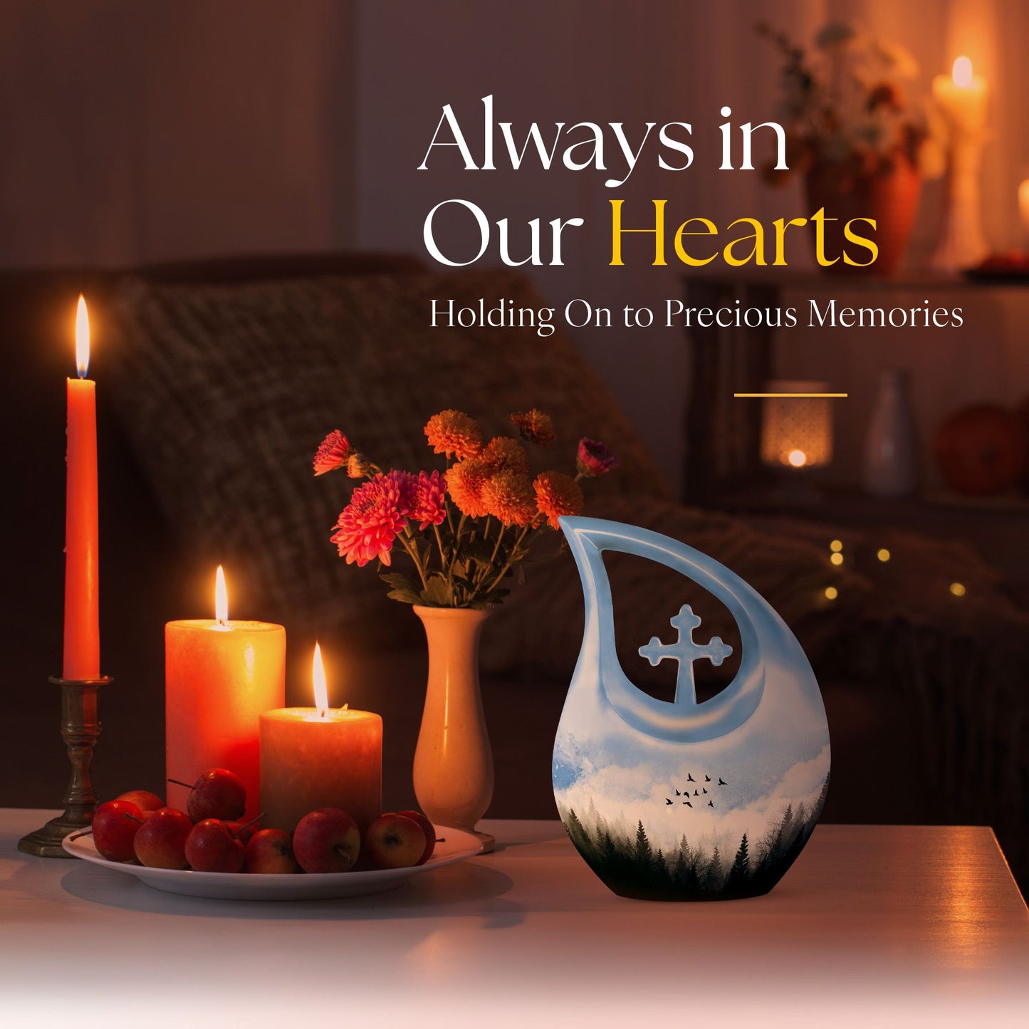 Flying Birds Medium Size Memorial Urn