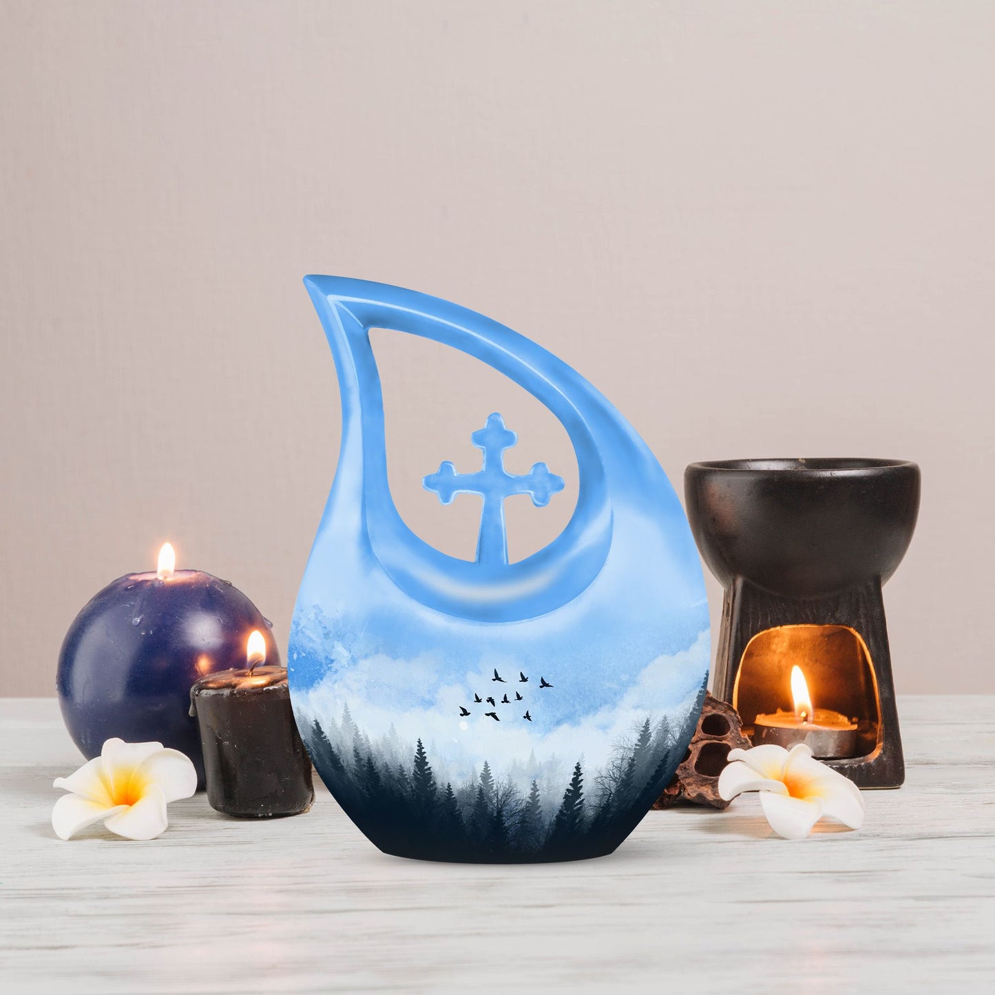 Flying Birds Medium Size Memorial Urn