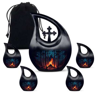 Fire Burning In themed Urn