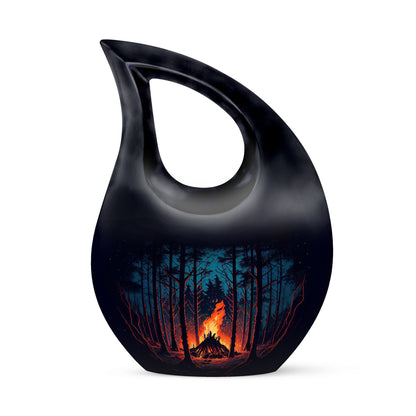 Fire Burning In themed Urn