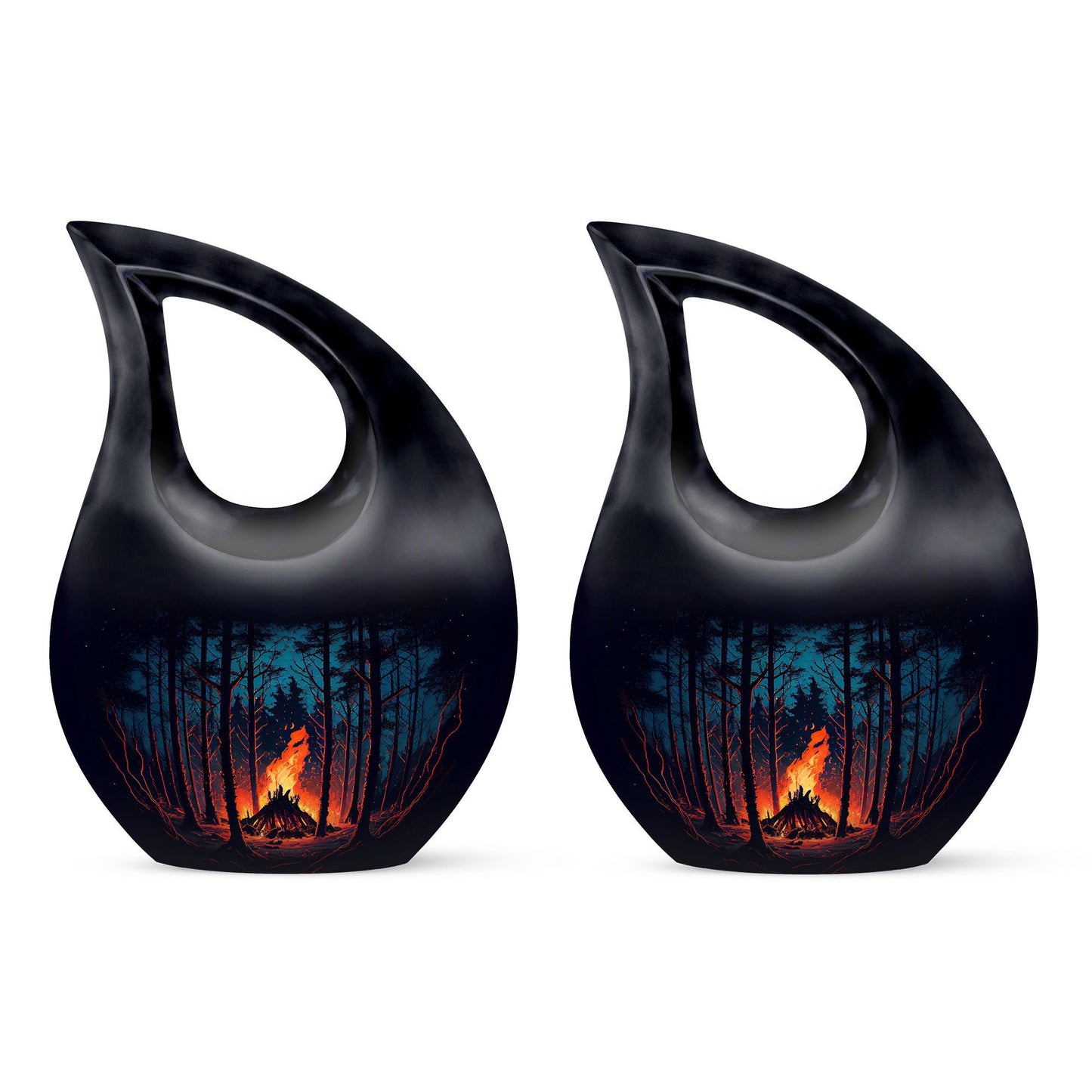 Fire Burning In themed Urn