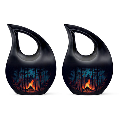Fire Burning In themed Urn