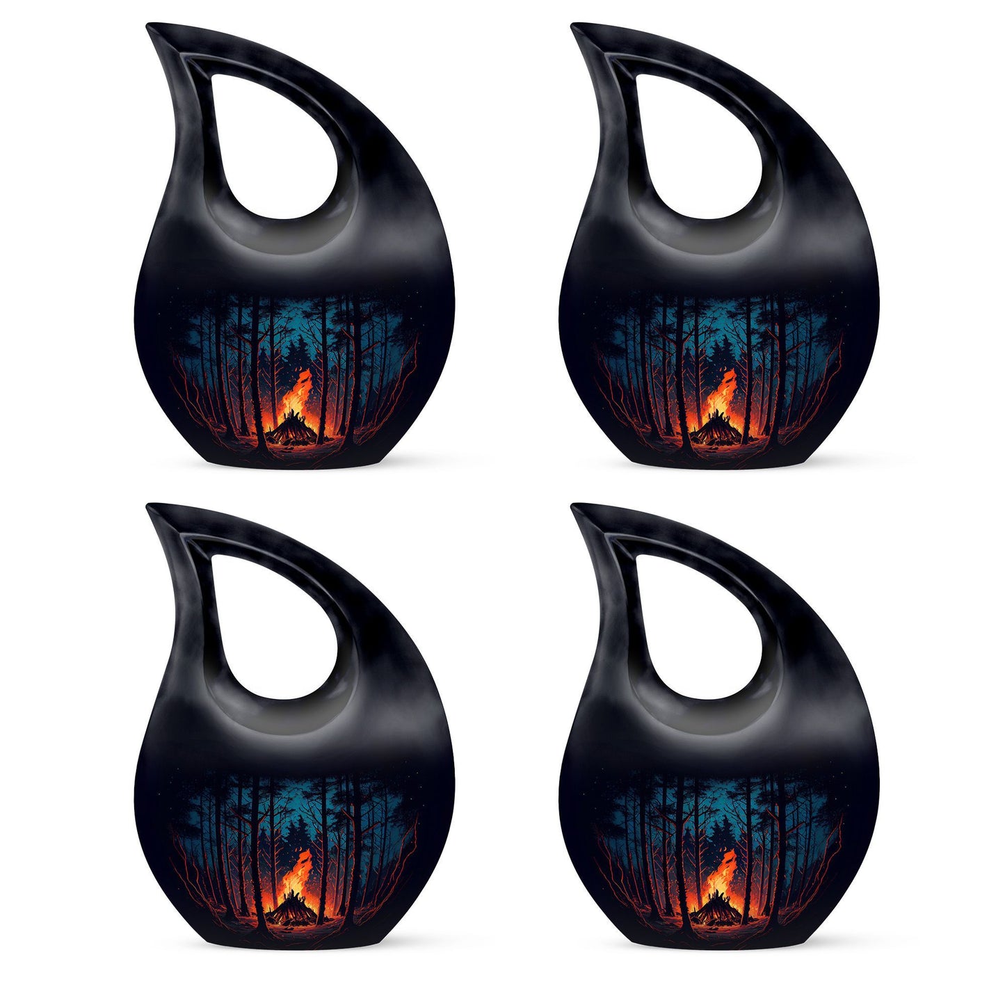 Fire Burning In themed Urn
