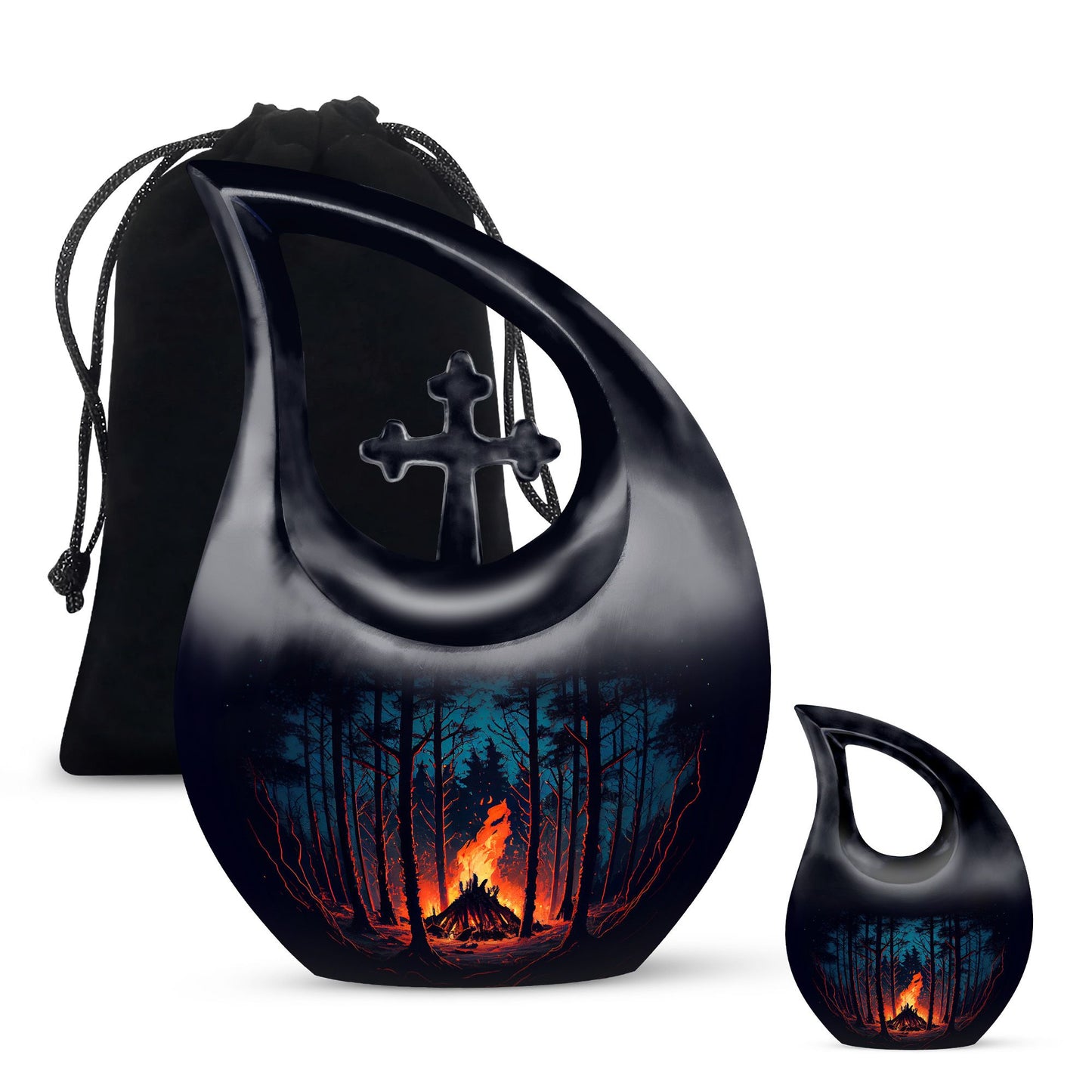 Fire Burning In themed Urn