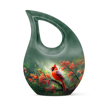 10 inch Cardinal Bird Urn
