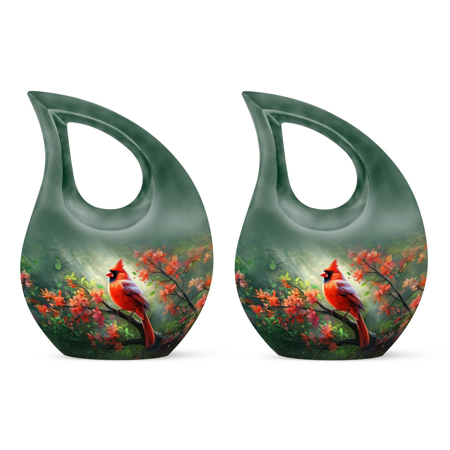 10 inch Cardinal Bird Urn