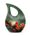 10-inch Cardinal Bird Urn 
