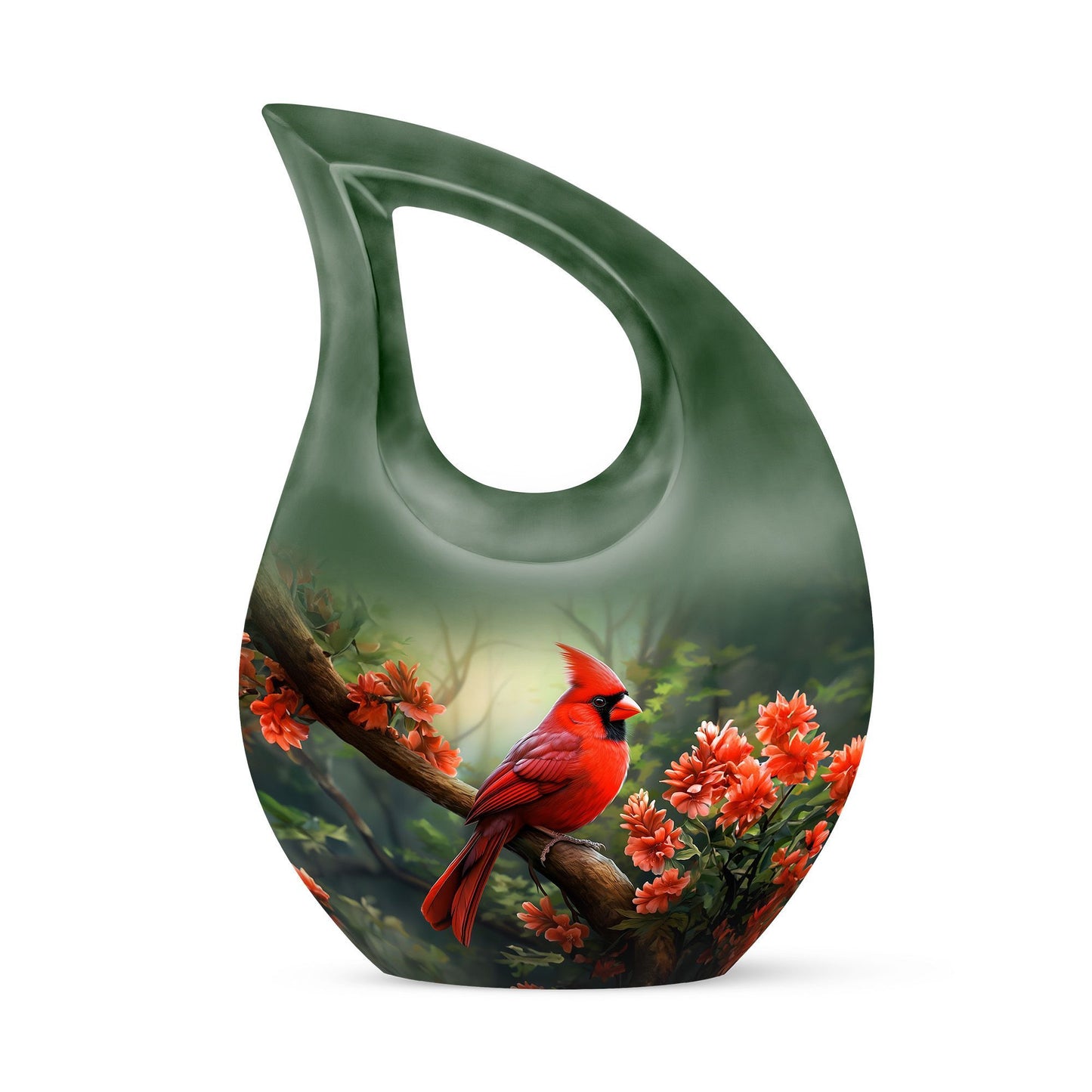 10-inch Cardinal Bird Urn 