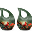 10-inch Cardinal Bird Urn 