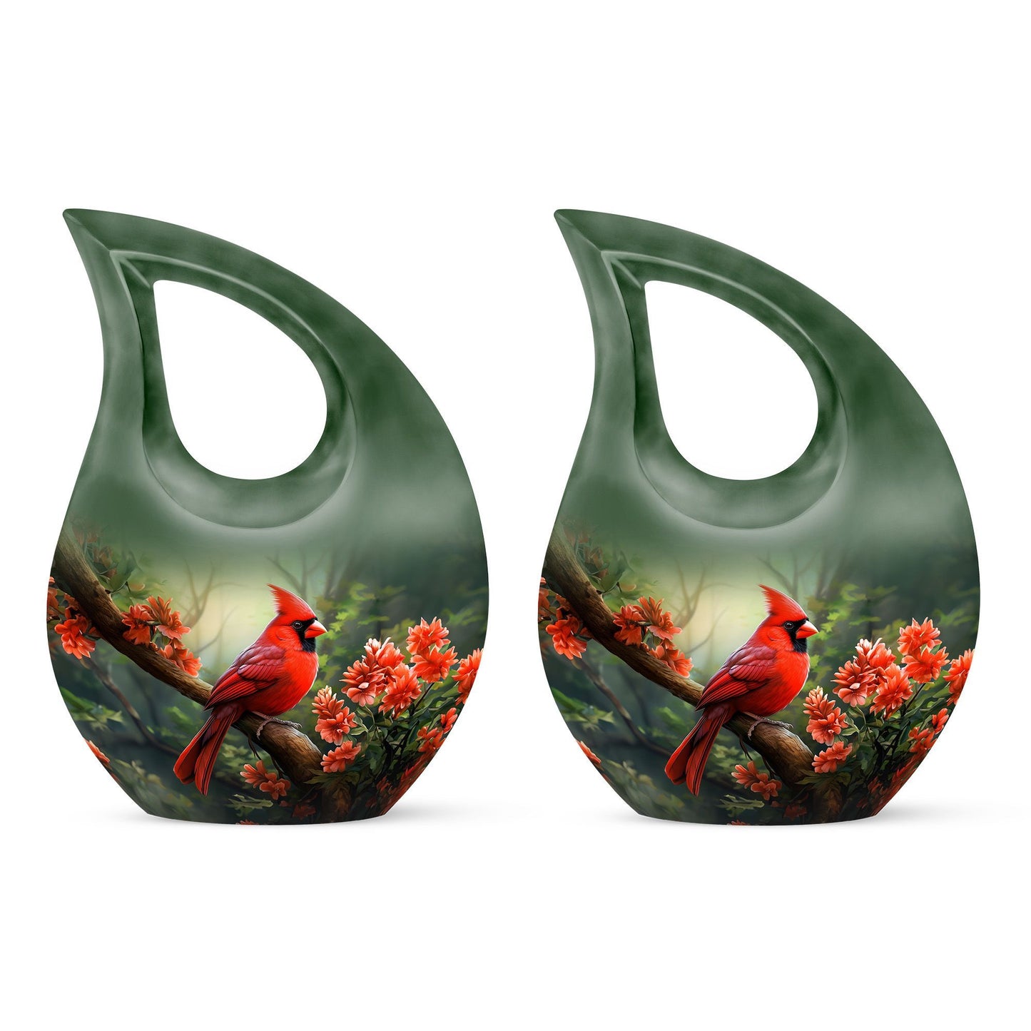 10-inch Cardinal Bird Urn 