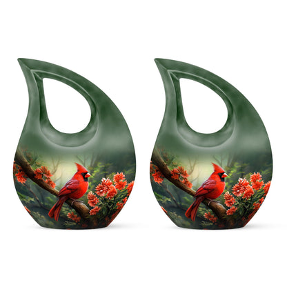10-inch Cardinal Bird Urn 