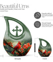 10-inch Cardinal Bird Urn 