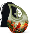 10-inch Cardinal Bird Urn 