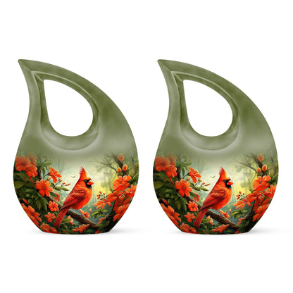 10-inch Cardinal Bird Urn 