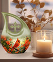 10-inch Cardinal Bird Urn 