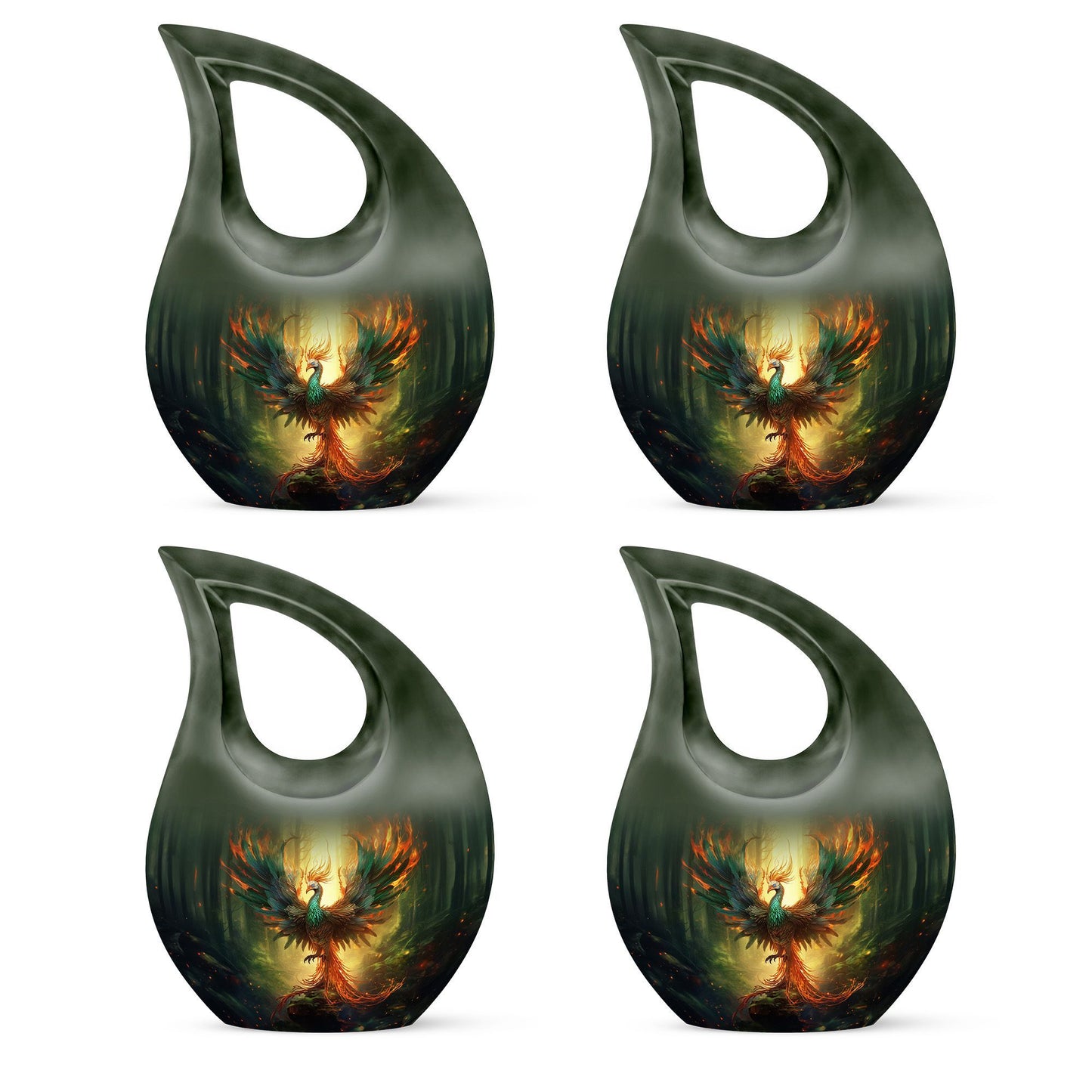 10 inch Arafed Bird Urn, 