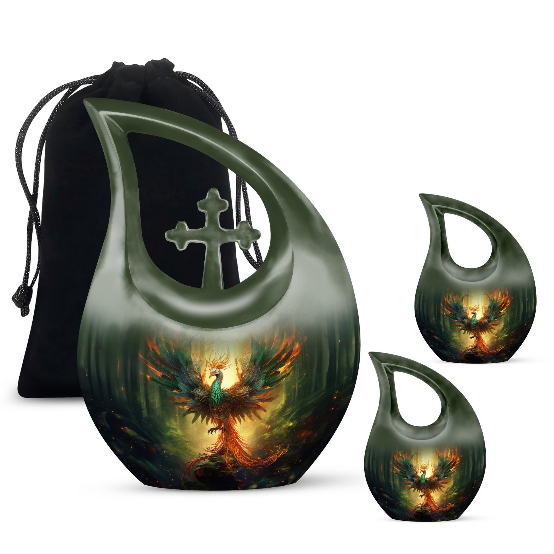 10 inch Arafed Bird Urn, 