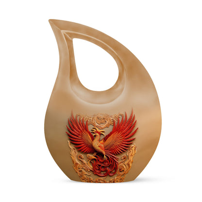 10-inch large Bird With Red Urn,