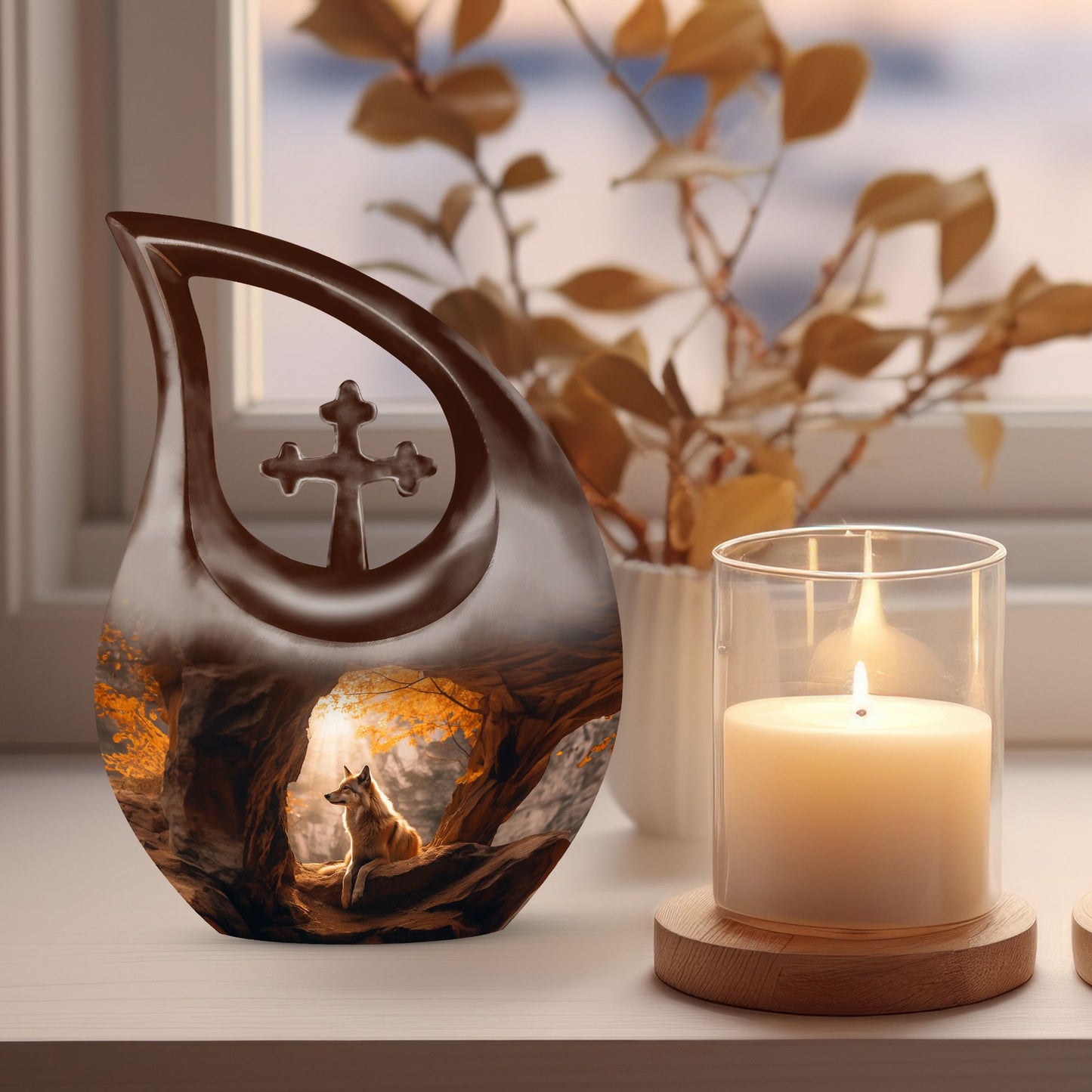Wolf Natural Environment Urn