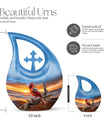 10-inch Cardinal Bird themed Aluminum Cremation Urn