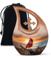 Cardinal Bird-designed cremation urn 