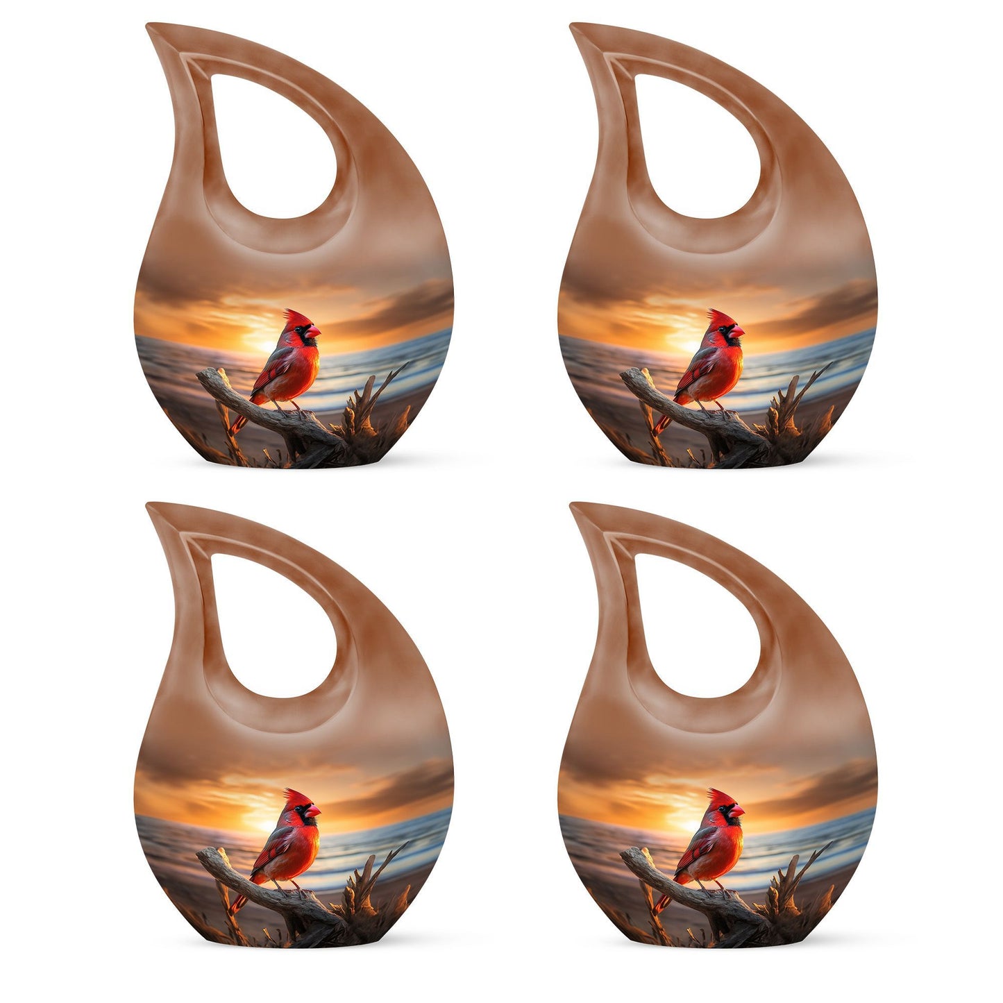 Cardinal Bird-designed cremation urn 