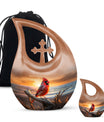 Cardinal Bird-designed cremation urn 