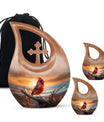 Cardinal Bird-designed cremation urn 