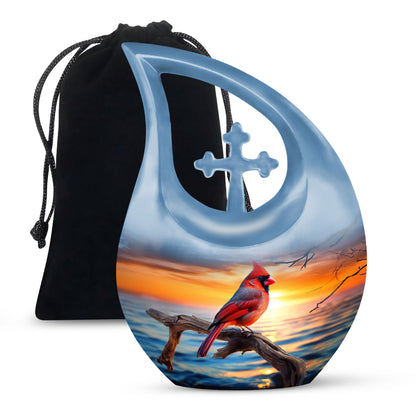 10-inch Cardinal Bird Urn 