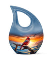 10-inch Cardinal Bird Urn 