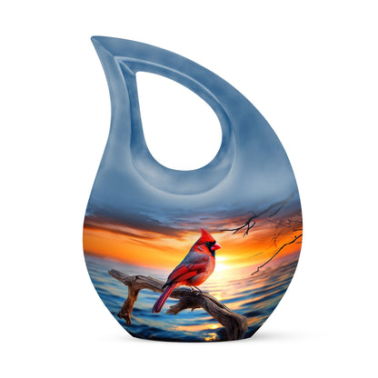 10-inch Cardinal Bird Urn 