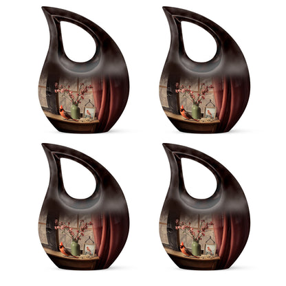 Cardinal Bird Themed Cross Drop Marble Urn